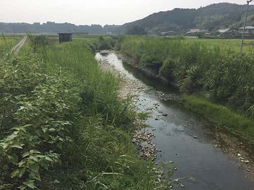吹上町を流れる小野川の上流