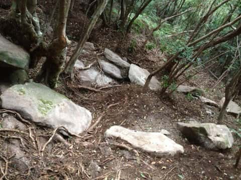 竹ヶ島坊主岩の真下にある環状列石