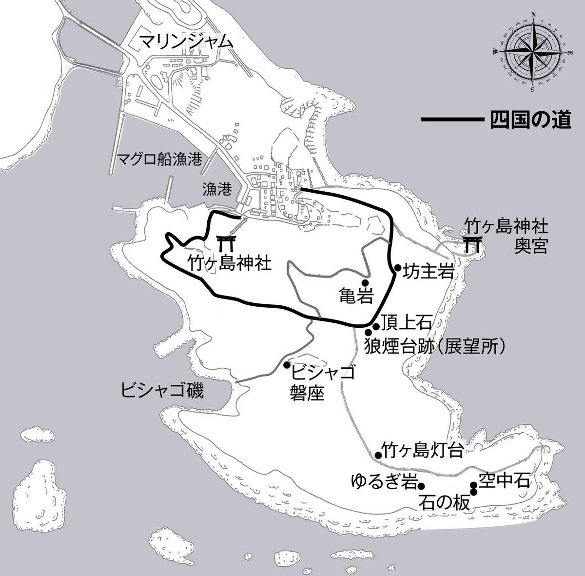 竹カ島全域MAP