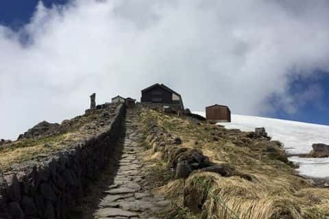 Reaching the summit of Gassan Shrine