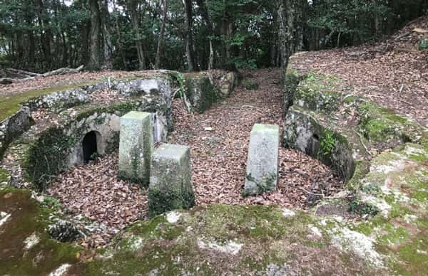 日露戦争時に要塞化された対馬城山砲台跡