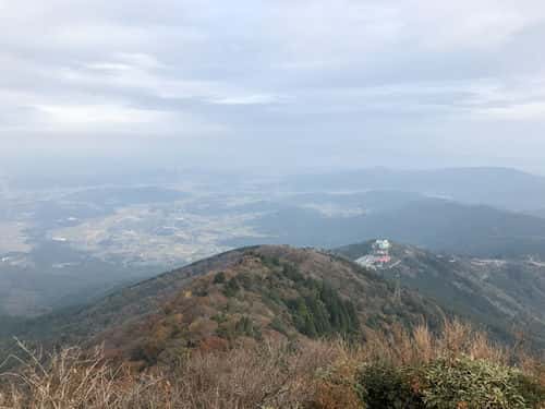 筑波山頂上から関東平野を一望する