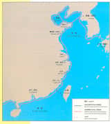 中国周辺の海路図