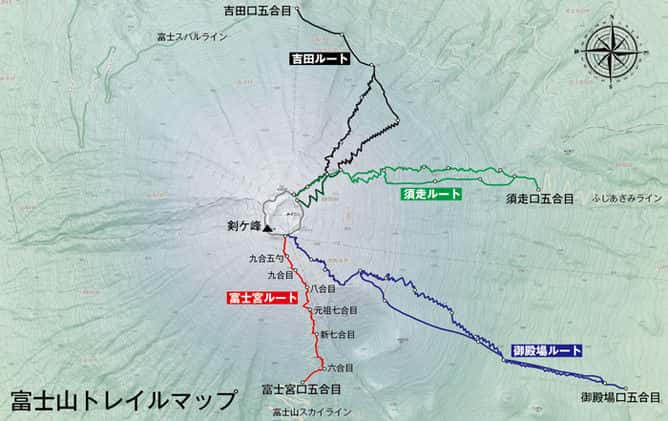 Mt.Fuji trail map