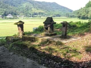 船木神社　拝殿裏の石碑