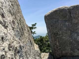 国見峠の岩場