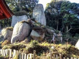 淡路島　岩上神社の神籬石