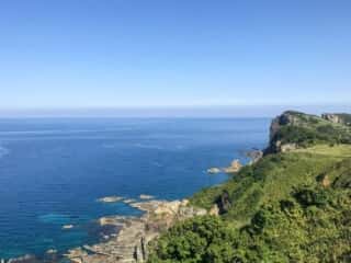 積丹岬自然公園遊歩道からの景色