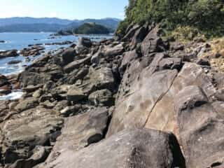 海岸の岩場