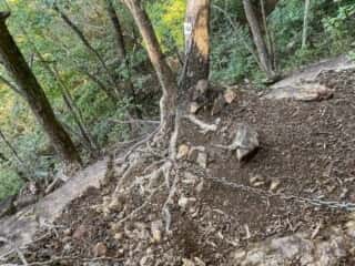 妙義山 登山道 鎖場