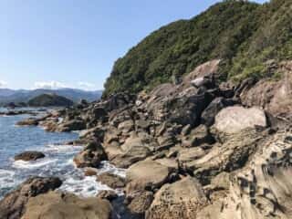 海岸の岩場