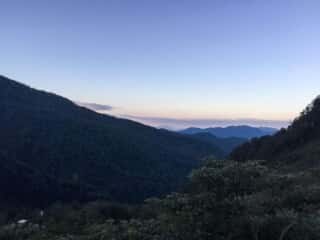 観光新道登山道からの景色
