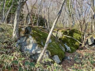 室根山 室根神社参道沿いの巨石