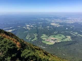 大山登山道からの景色