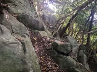 羽衣石周辺の岩場