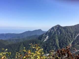大山登山道からの景色