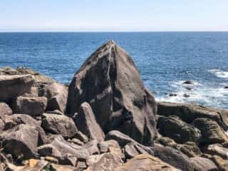 海岸の岩場