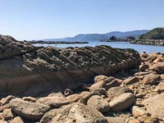 海岸の岩場