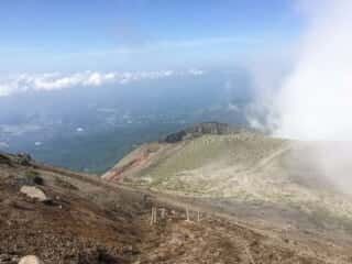 高千穂峯登山道からの景色