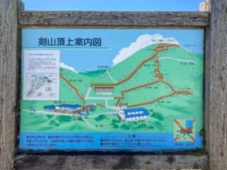 剣山頂上案内図