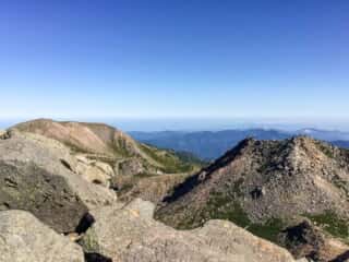 白山頂上からの景色
