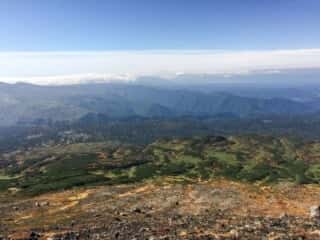 旭岳登山道からの展望
