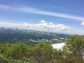 スキーリフトからの景色