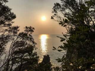 竹ヶ島から海を眺める