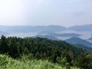雲谷山より三方五湖を望む