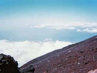 富士山登山道の景色