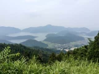 雲谷山より三方五湖を望む