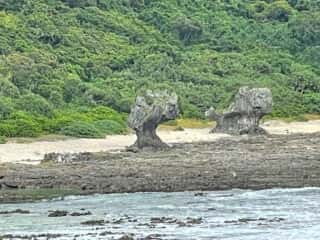 徳之島 犬の門蓋 (めがね岩＋奇石)