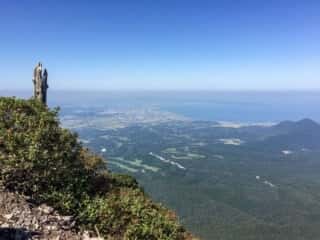 大山登山道からの景色