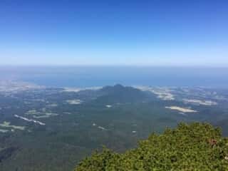 大山登山道からの景色