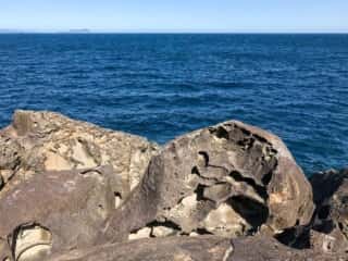 竹ヶ島から海を眺める