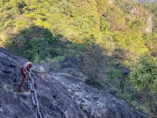 妙義山 登山道 鎖場