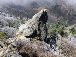 剣山の鶴石　美しい巨石です！