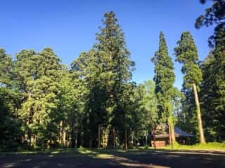 出羽三山 歴史博物館の広場