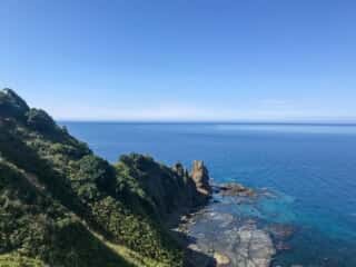 積丹岬自然公園遊歩道からの景色
