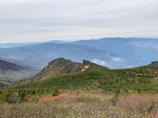 岩手山登山道からの景色