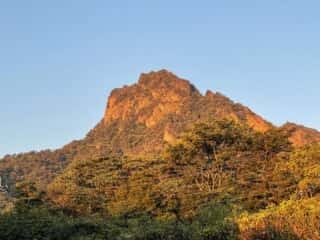 早朝 妙義山を望む