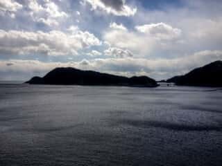 洋上から見る竹ヶ島の姿