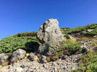 御前峰 白山登山道の巨石