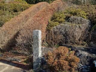 国道396号沿いの名勝続石　案内