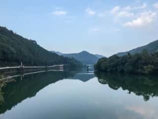 川口ダムそばの那賀川