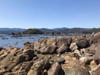 海岸の岩場