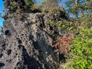 妙義山 登山道 鎖場 背びれ岩