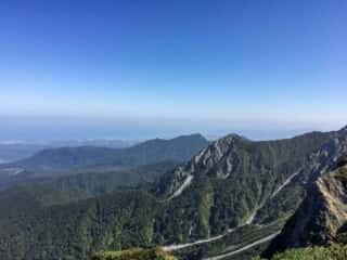 大山登山道からの景色
