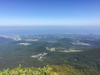 大山登山道からの景色