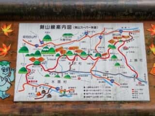 剣山スーパー林道 案内図